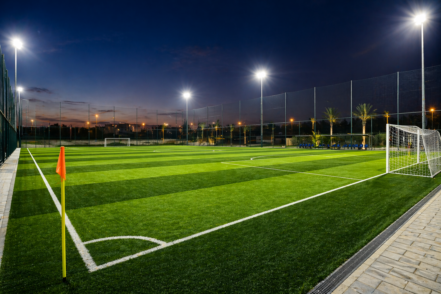 تجهيز ملاعب كرة قدم وبادل