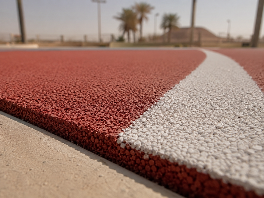 معرض صور ملاعب مطاط وأكريليك